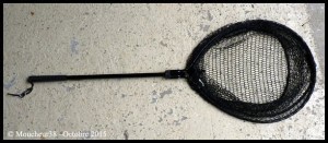 épuisette sans manche dépliée